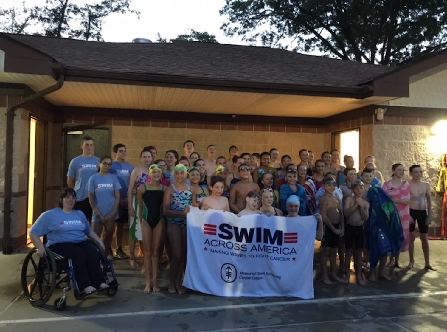 Lynbrook’s annual Swim Across America event will be altered in 2020 amid the coronavirus. In 2018, more than 85 people participated.