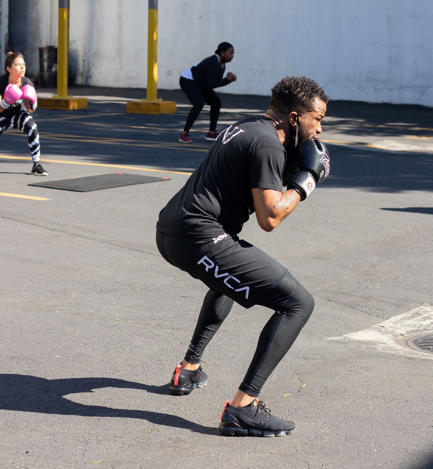 With the advent of warm weather, Melo was able to restart her in-person classes outdoors.