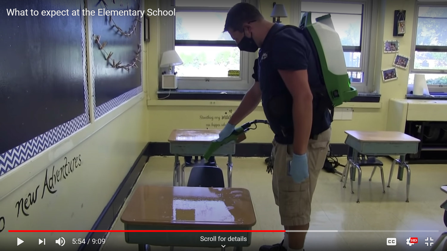 Oceanside School District has purchased electrostatic sprayers to deep clean and sanitize school buildings daily, as shown in recent “What to Expect” videos on the district website.