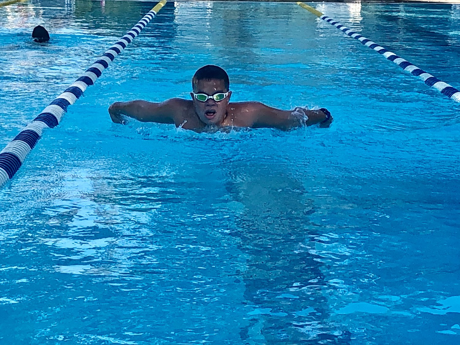 Jason Diaz was one of five young Lynbrook residents who got in the pool early on Aug. 17