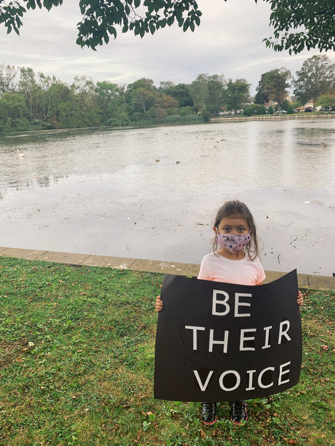 A young participant, Olivia, attended the vigil and shared her concerns about the geese.