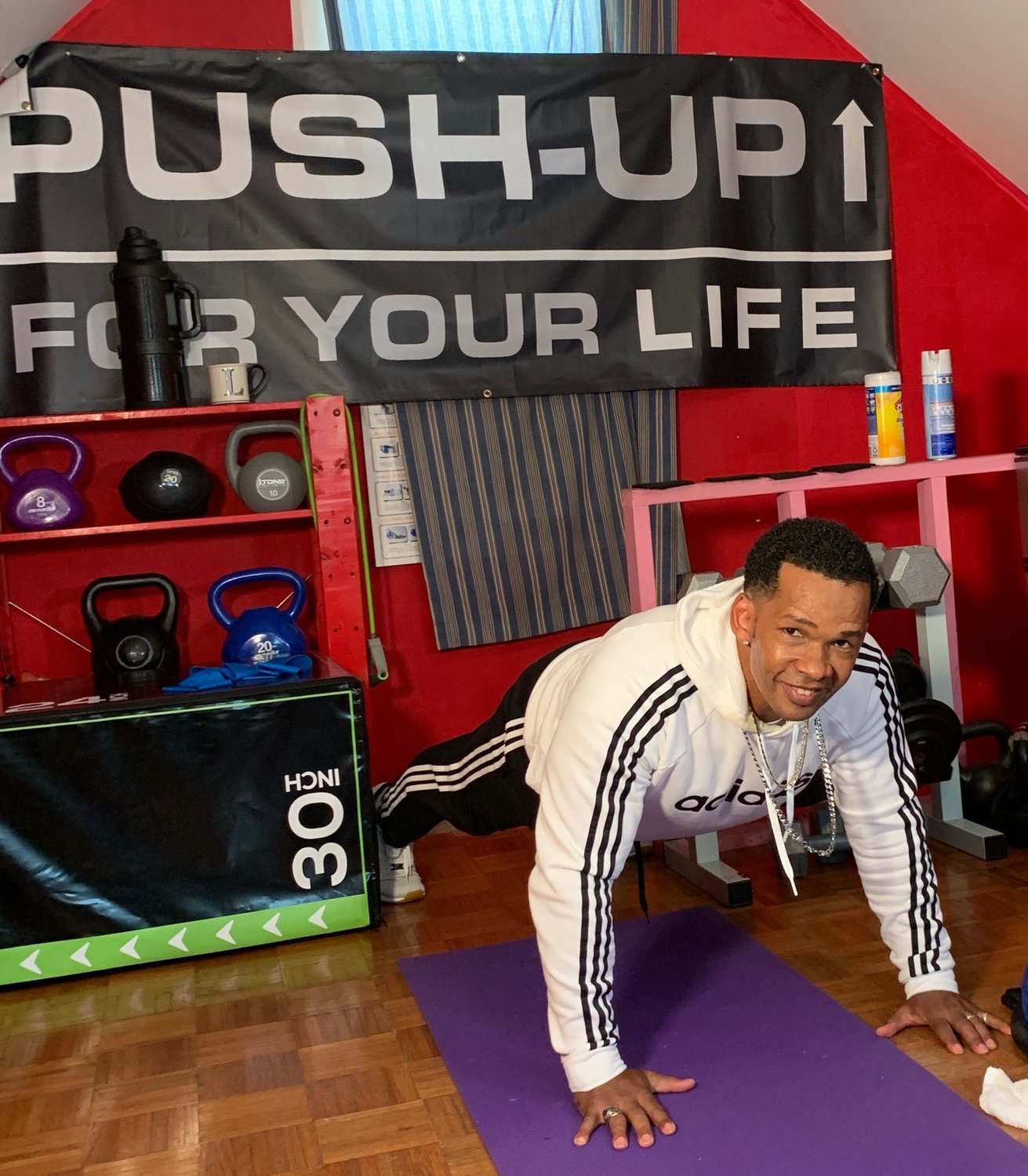 Lancelot Theobald Jr. completed 10,000 push-ups to raise more than $10,000 for the Equal Justice Initiative as part of his Push Up For Your Life campaign.