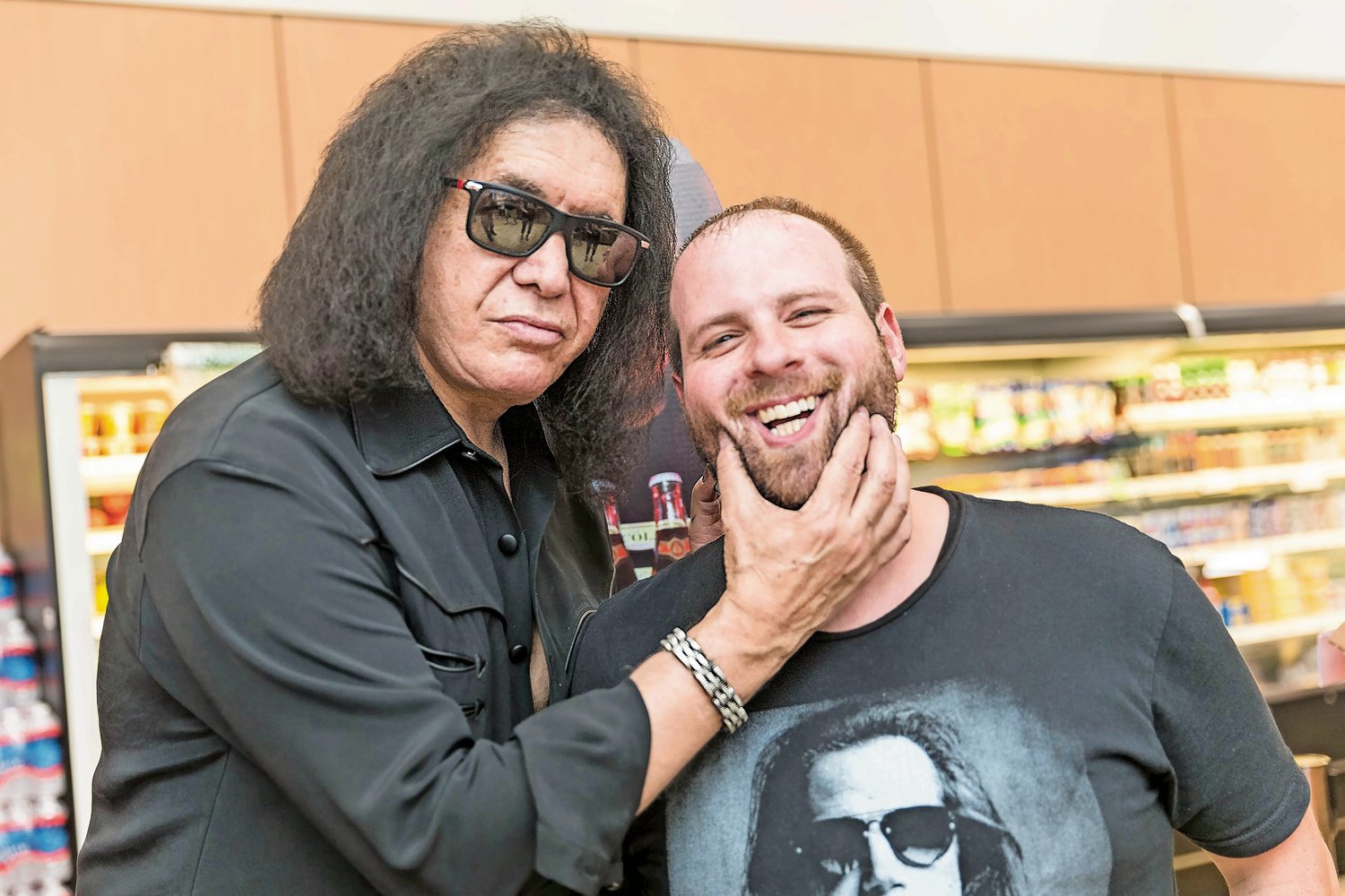 Bellmore native Darren Paltrowitz, above with Gene Simmons of Kiss, has kept busy during the pandemic by interviewing musicians, actors, comedians, athletes and other personalities for his podcast “Paltrocast With Darren Paltrowitz.”