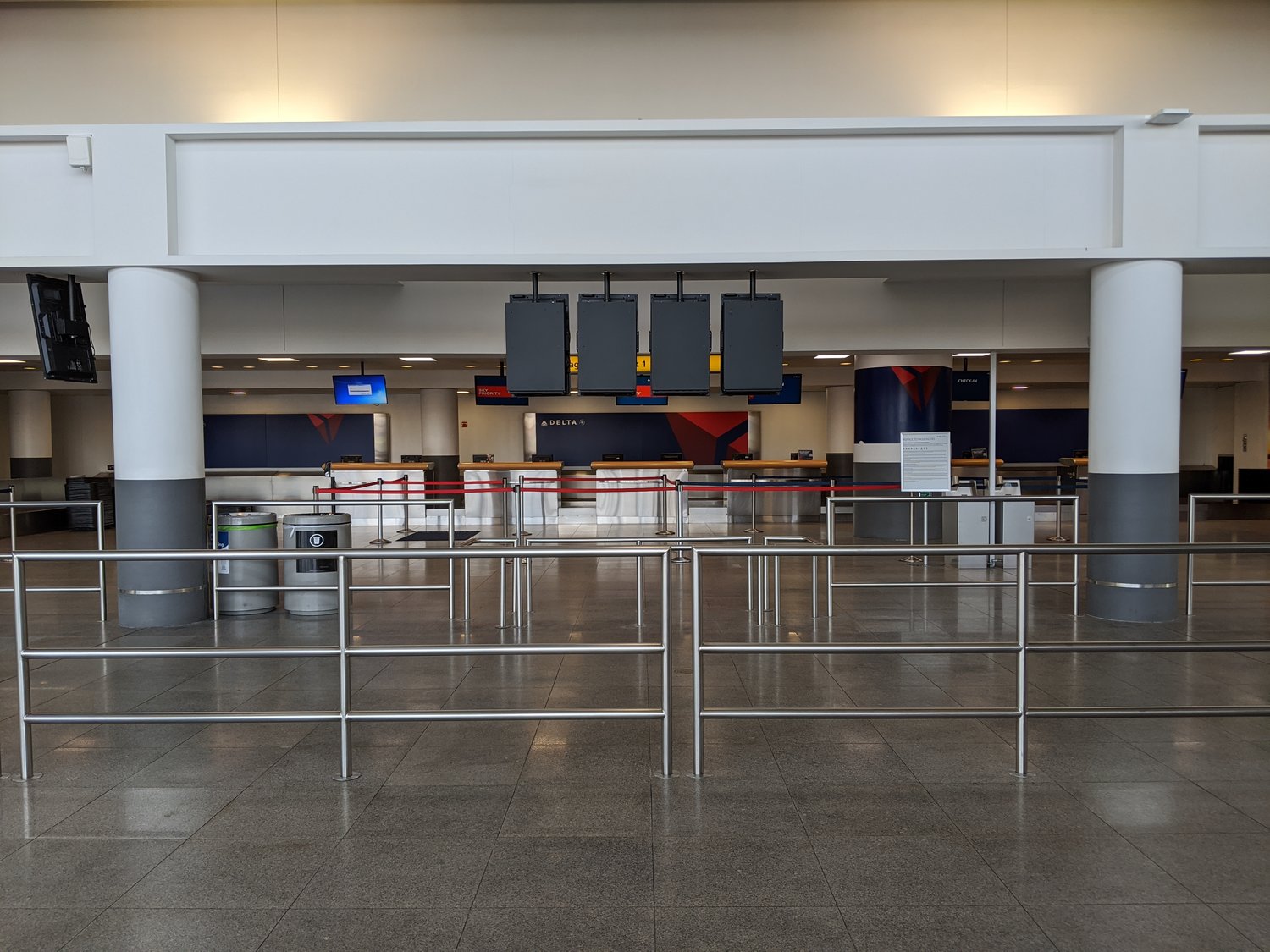 JFK Terminal 4 was practically deserted in late April.