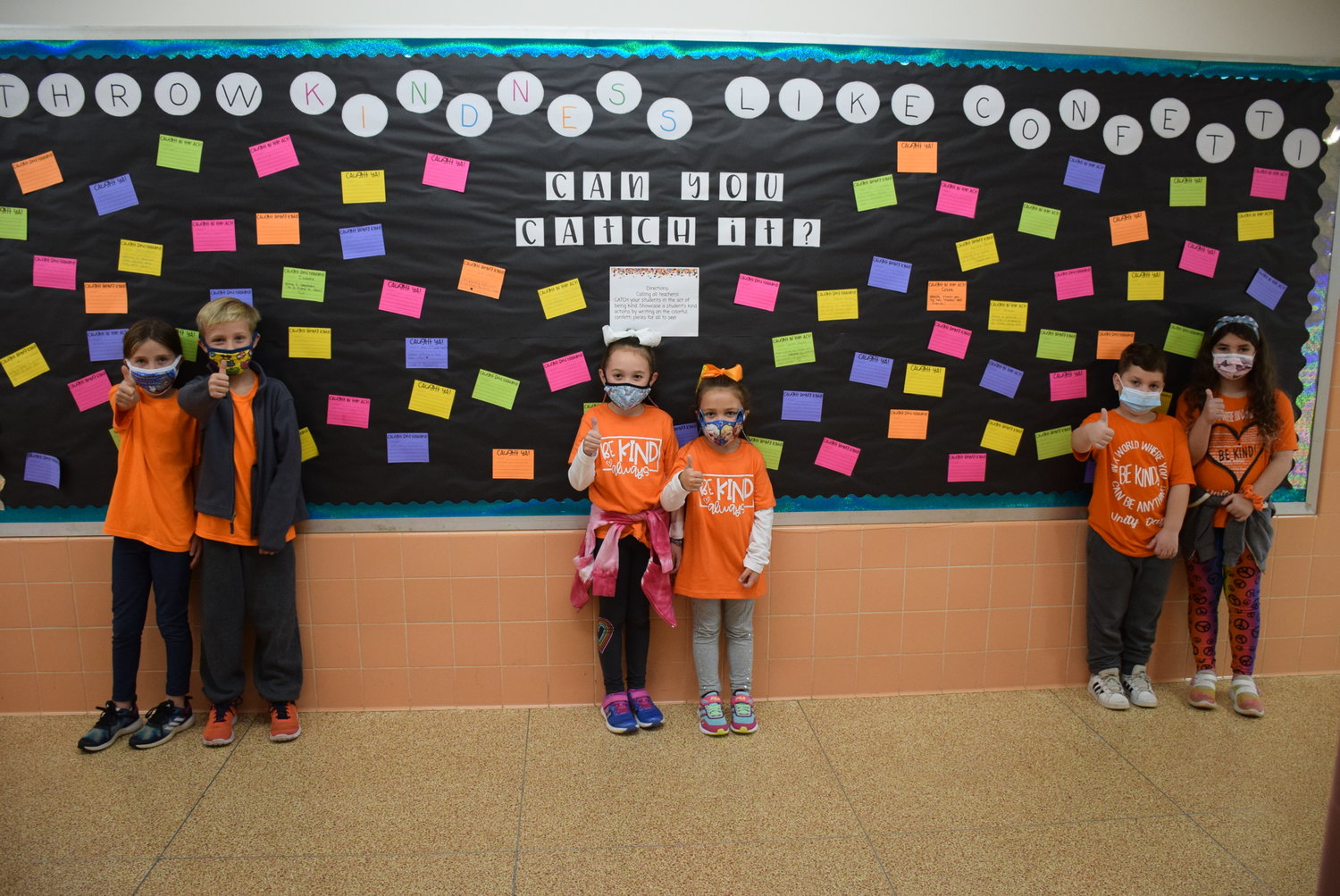 Students at Barnum Woods Elementary School wore orange to celebrate Unity Day on Oct. 19.