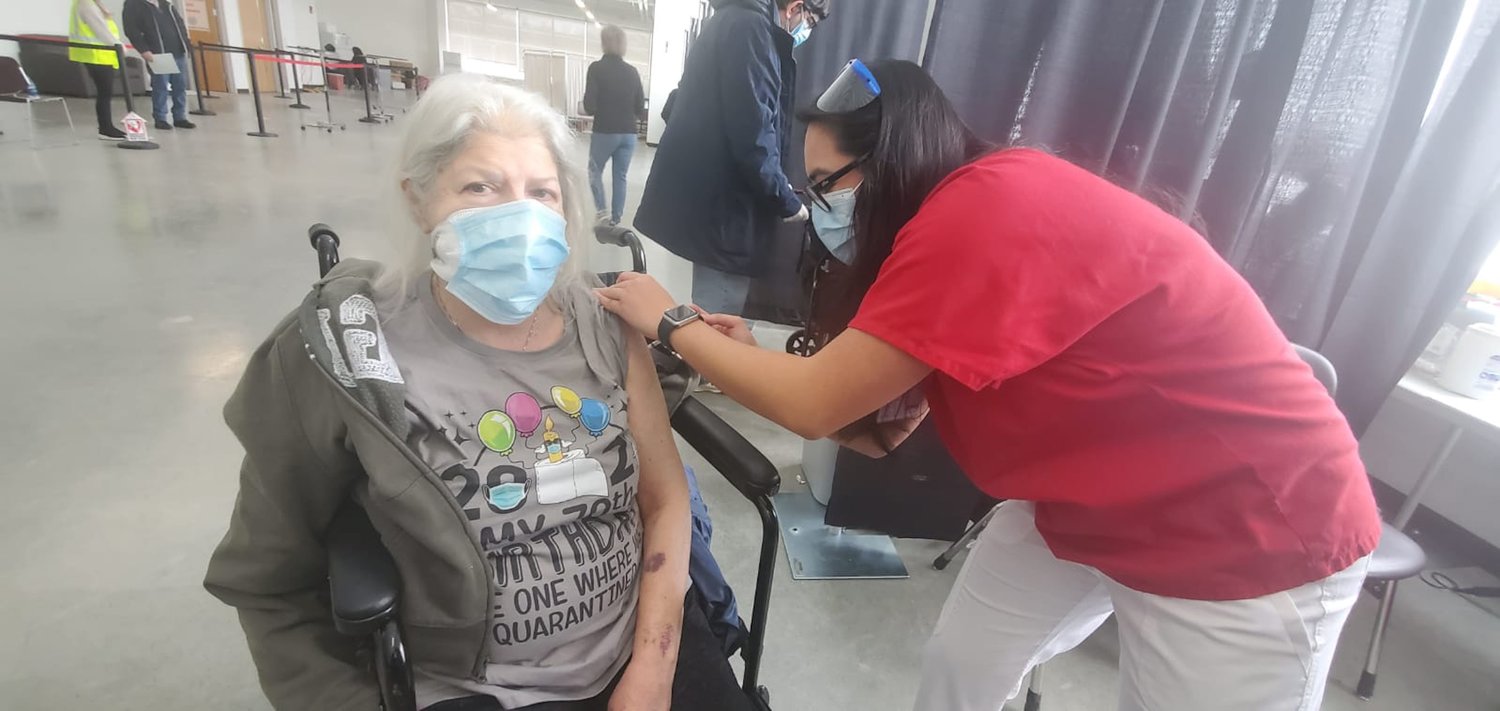 Terry Slavin, of Merrick, used Ohav Sholom’s system to secure a vaccination appointment. Her son-in-law, Shawn Gross, spearheaded the initiative.