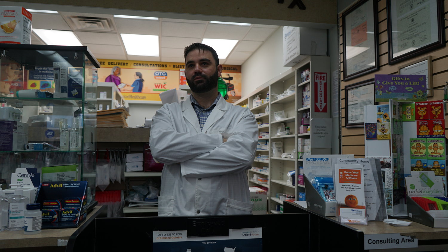 Valley Stream Pharmacy owner and manager Azzam Elcheikh said his shop has received around 100 coronavirus vaccines a week. He hopes to hire additional staff and increase that number.