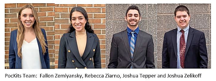Pockits is Hewlett High students Fallon Zemlyansky, Rebecca Ziarno, Joshua Tepper and Joshua Zelikoff, are finalists in the Virtual Enterprises National Business Plan Competition.