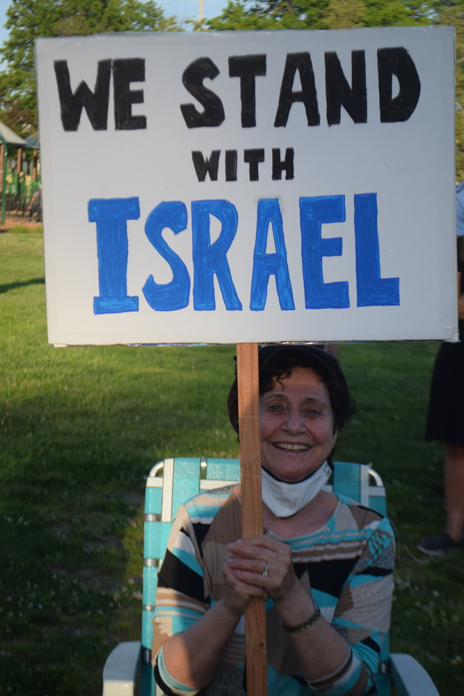 Rachel Ginsburg, from Woodmere, noted the connection between anti-Semitism in Israel and the United States.