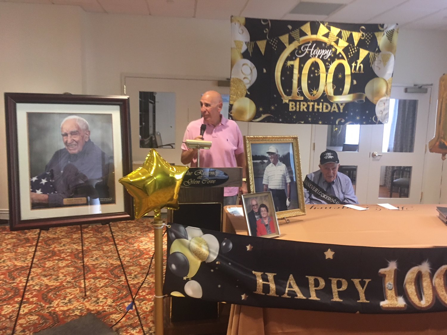 Ralph Panetta Jr. thanked the Regency staff for hosting a 100th birthday celebration for his father, Ralph Panetta.