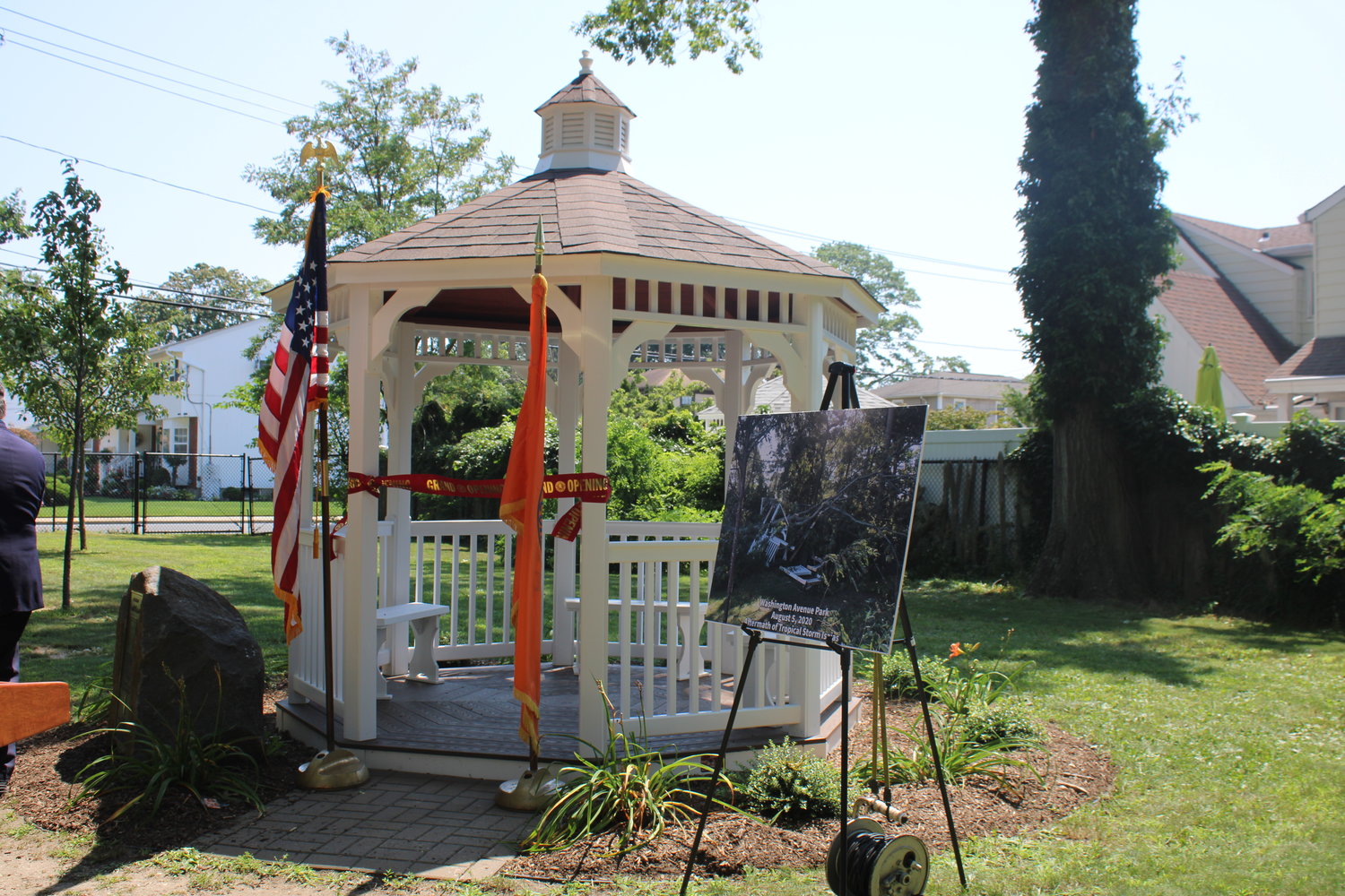 The new gazebo was unveiled at Washington Avenue Park in Seaford last week.