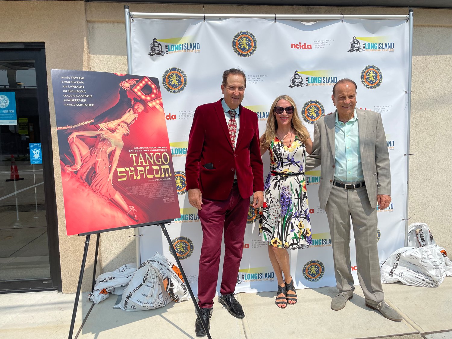 “Tango Shalom,” a film screening on Aug. 13, was produced by brothers Claudio, left, and Jos Laniado, right, and stars lead actress Judi Beecher.