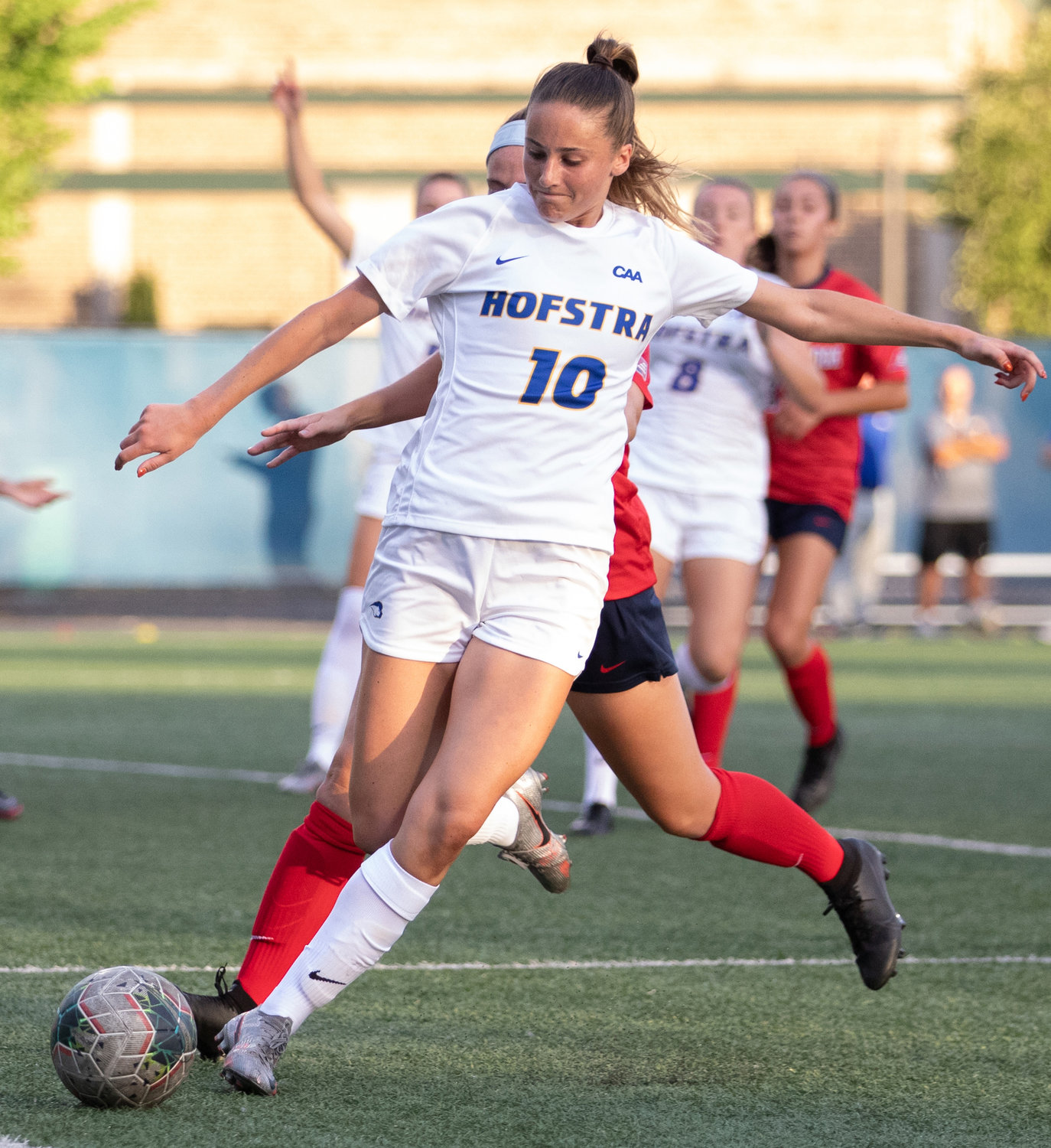 Lucy Porter ranks third on Hofstra's all-time goal-scoring list with 41 and is considered one of the top 15 collegiate players in the nation according to Top Drawer.
