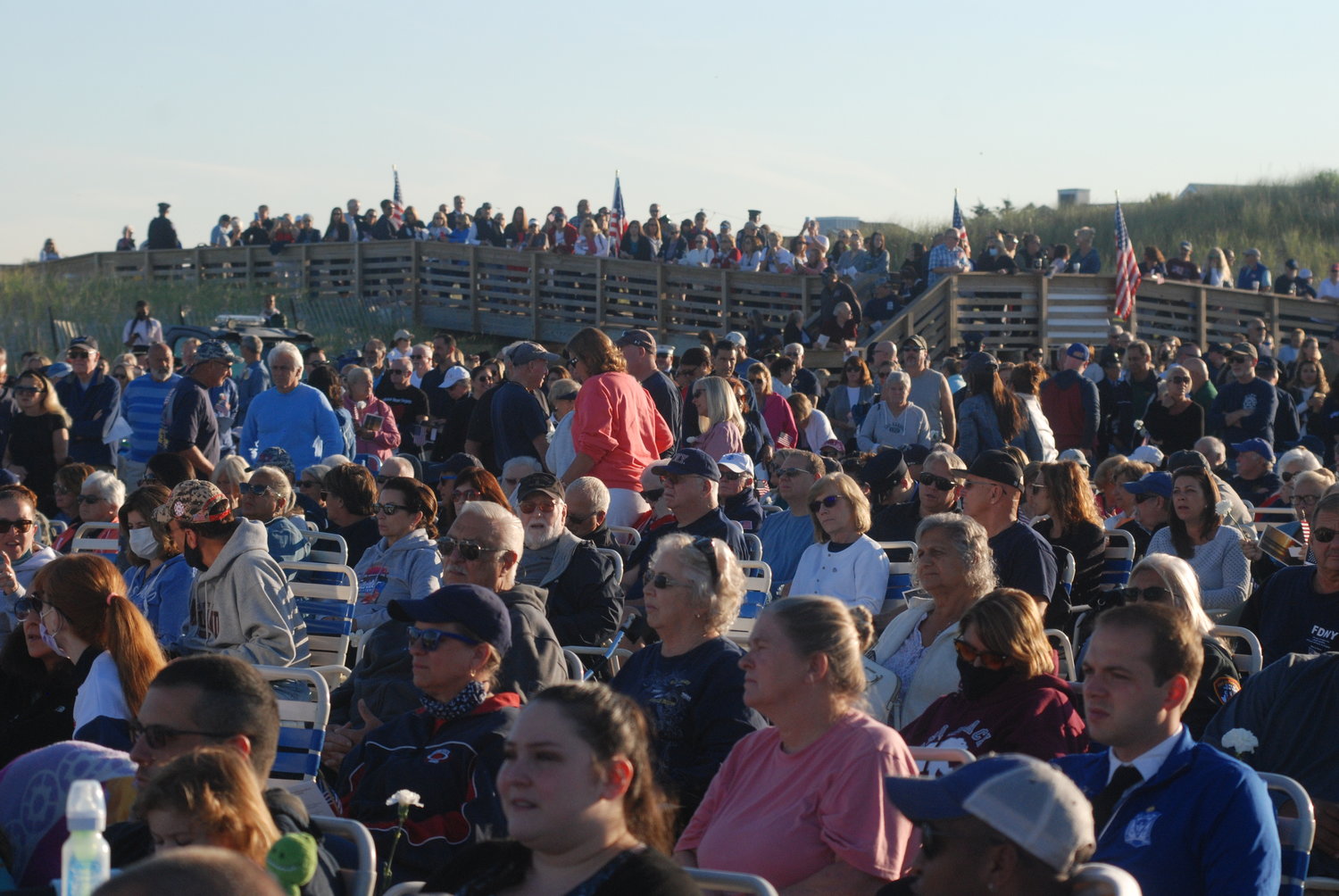 An estimated 2,000 people turned out for the town’s 9/11 ceremony.