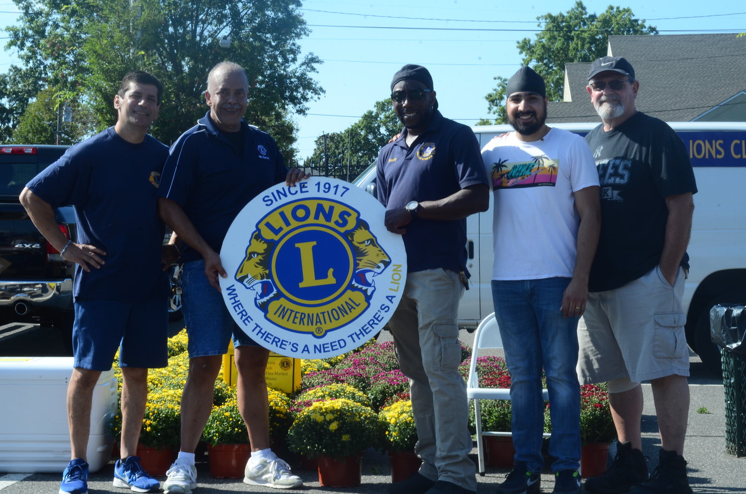 Lions club members, from left, Dave Basile, Jose Pastrama, Timothy Lawton, Josh Anand and Jim Zabata.