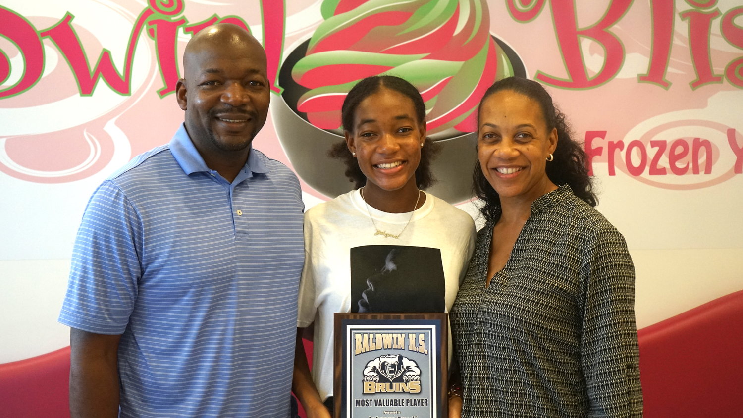 Emeli’s parents have supported their daughter’s track career, making sure she gets to her practices and races with various organizations, including the Baldwin Police Athletic League and V-Tesse Track Club of Long Island.