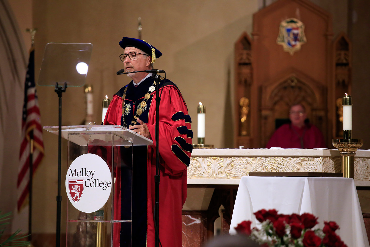 James P. Lentini, D.M.A. is installed at the 7th President of Molloy College.