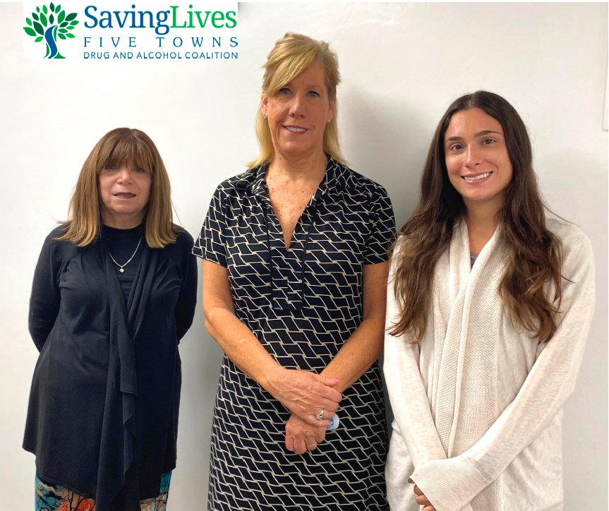 The Saving Lives Five Towns Drug and Alcohol Coalition is unveiling a new campaign, “Lock, Inventory, Dispose.” From left were coalition Director Susan Blauner, Supervisor Cathy Byrne and assistant Marisa Ruggiero.