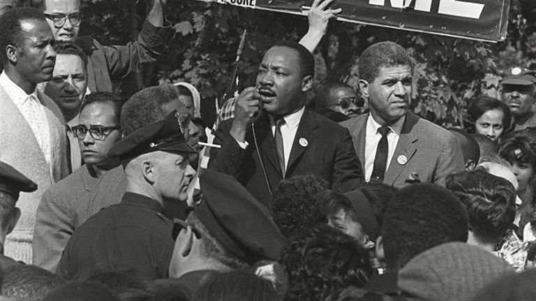 During a visit to Long Island during the 1960s, Martin Luther King Jr. led a protest to desegregate schools in the Malverne School District.