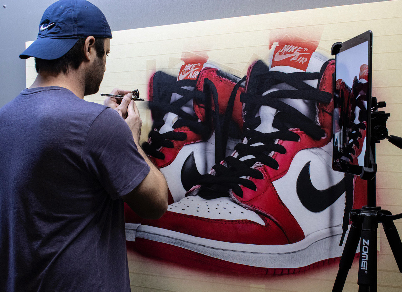 Five Towns native Adam Port worked on his latest project the ‘Art of the Sole” series.