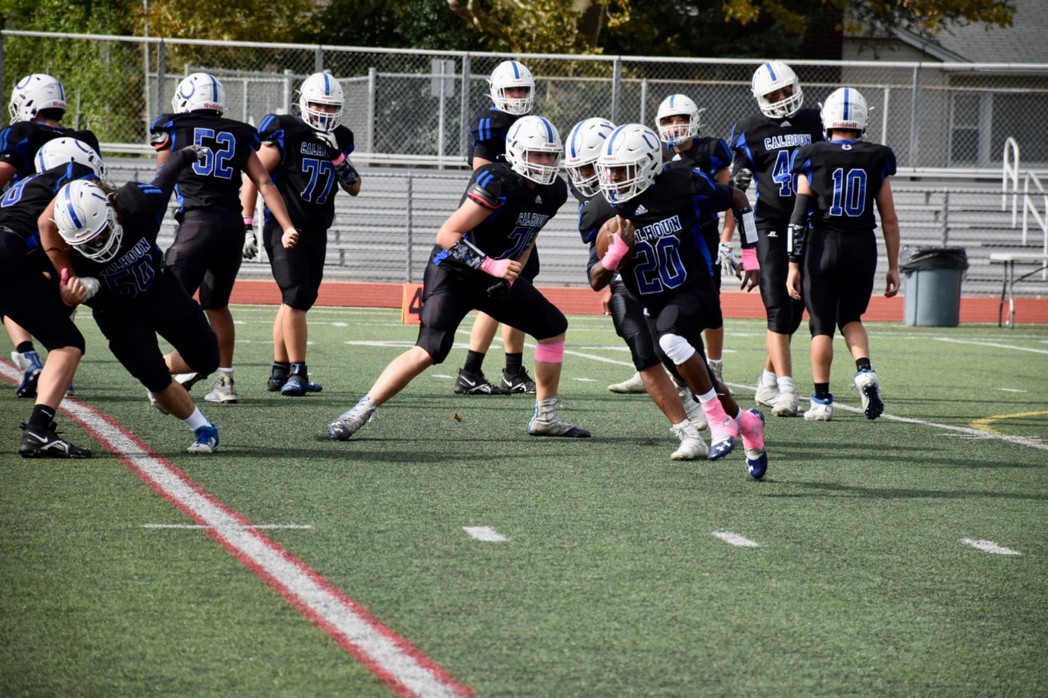 The Colts ran plays ahead of their matchup against Glen Cove at their Oct. 23 homecoming game.