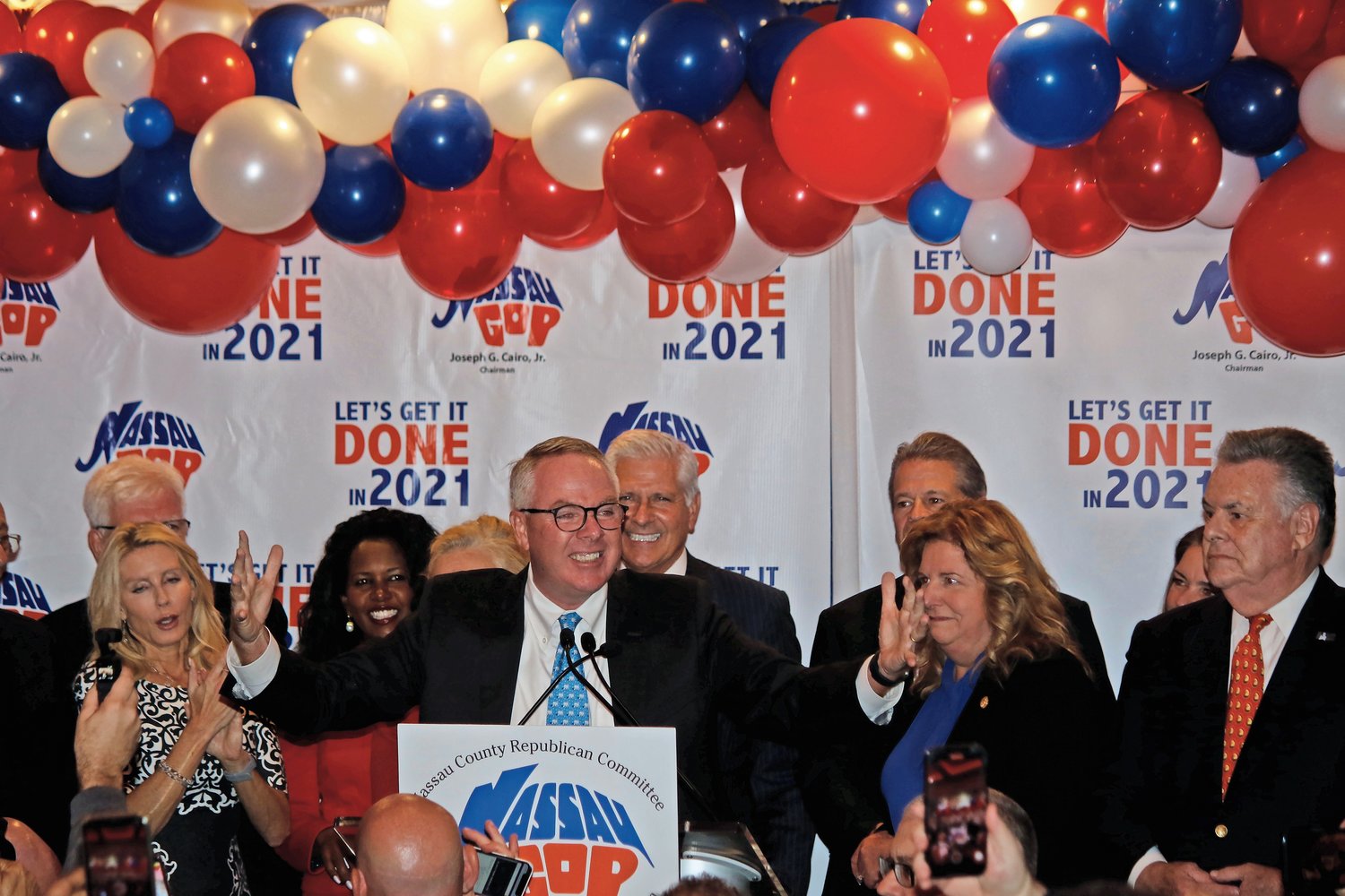 Town of Hempstead Supervisor incumbent Don Clavin won his race against Democrat challenger Jason Abelove.