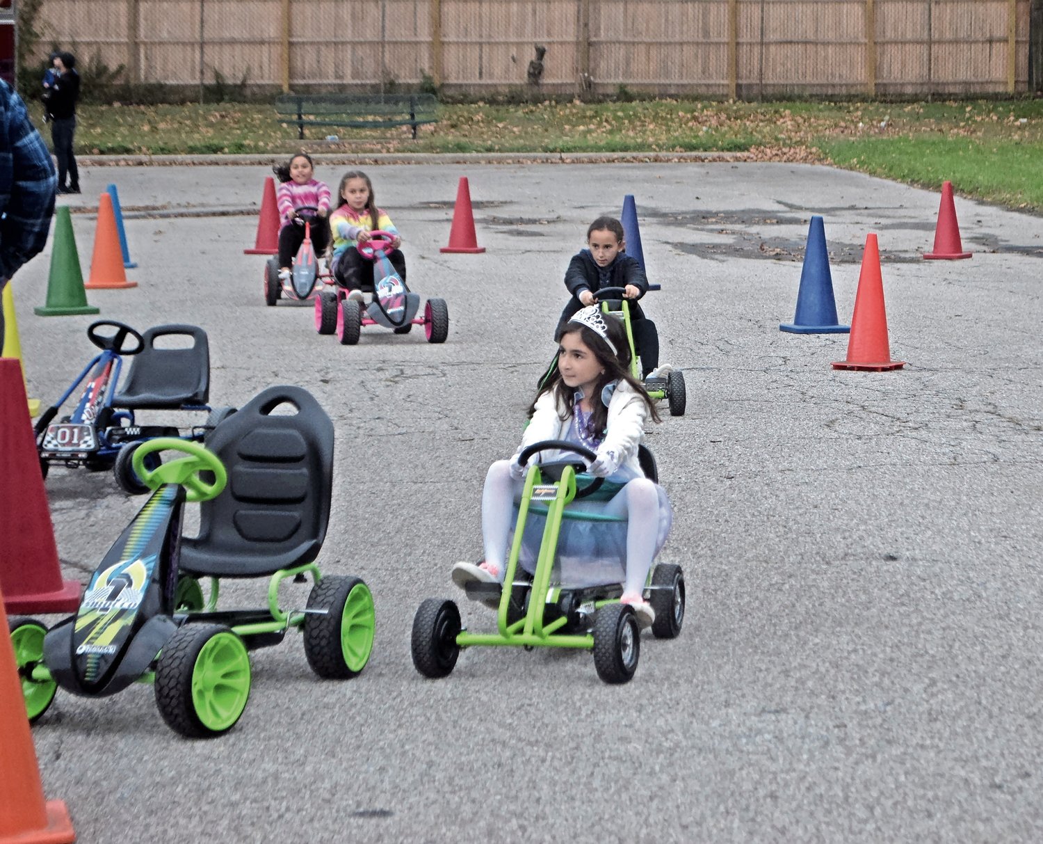 Pedaled-powered go-karts was one of the many attractions at Ogden’s Fall Y’all.
