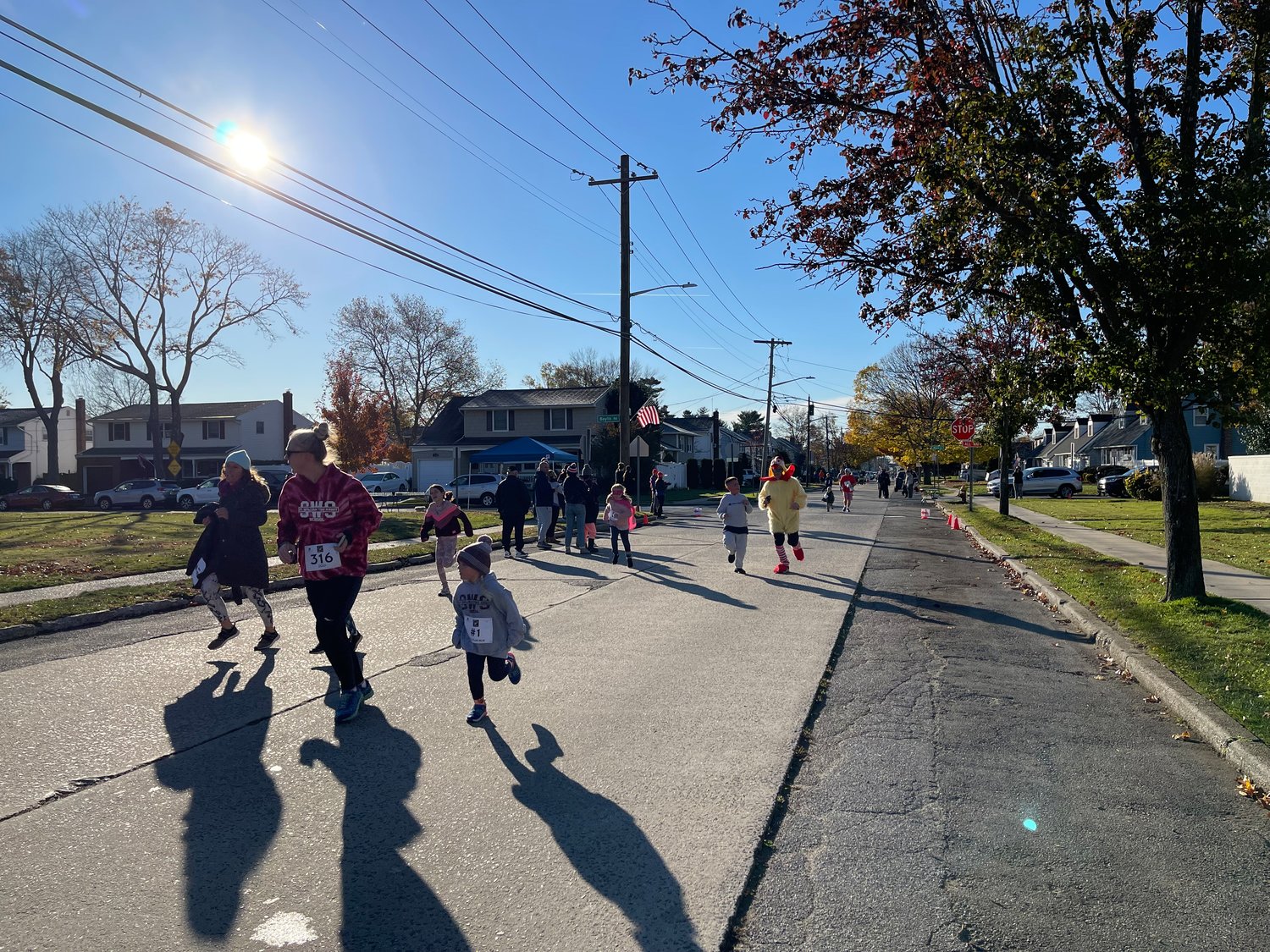 Children, parents, church-goers and others joined in on the first-ever St. William the Abbot R.C. Church turkey trot.