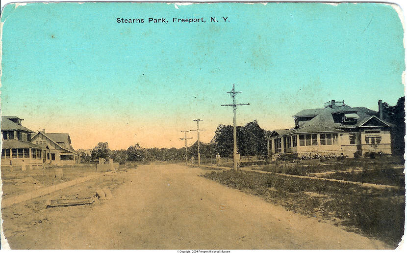 This colorized version of a 1911 photo of Pennsylvania Avenue shows a large residence in early Stearns Park.
