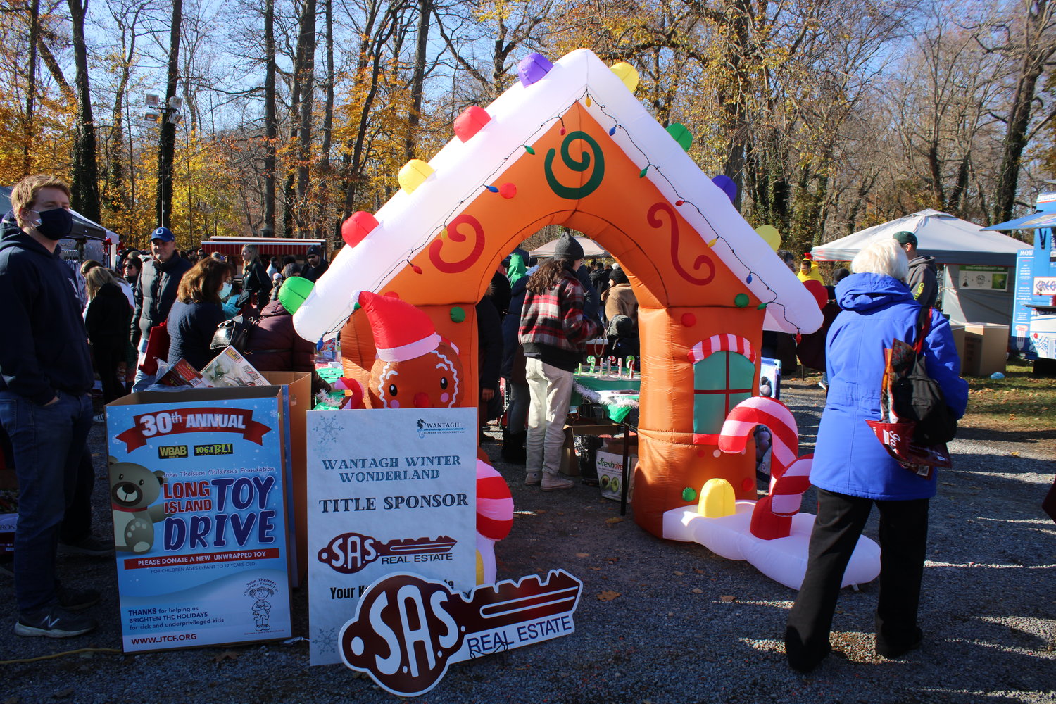 An inflatable gingerbread house welcomed residents to the festival.