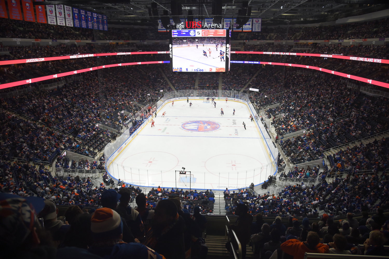 More than 17,000 Islanders fans brought the old Nassau Coliseum energy to their new home at UBS Arena in Elmont.