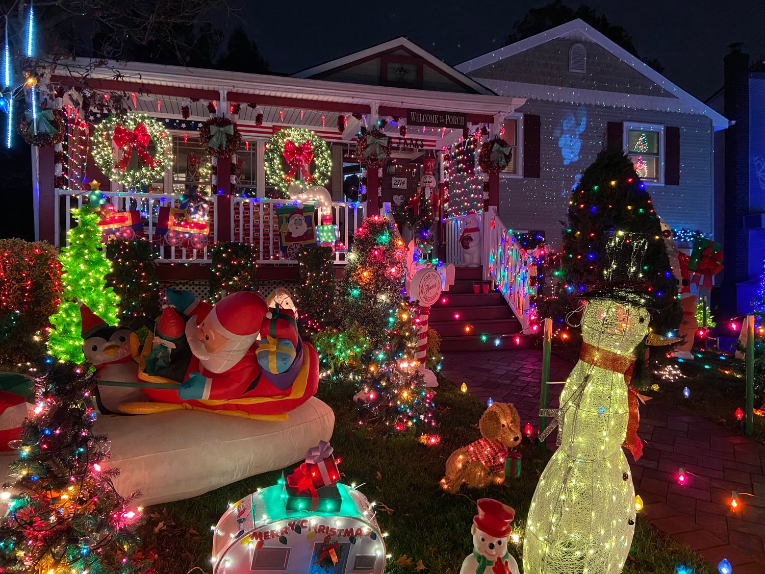 The Gargiulo house in Salisbury has thousands of Christmas lights and decorations inside and out.