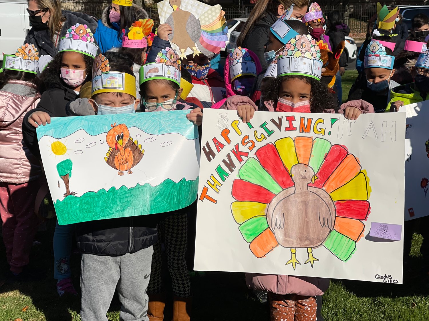 Bayview Avenue Elementary School students participated in the school's annual Turkey Trot fundraising event to help those less fortunate.