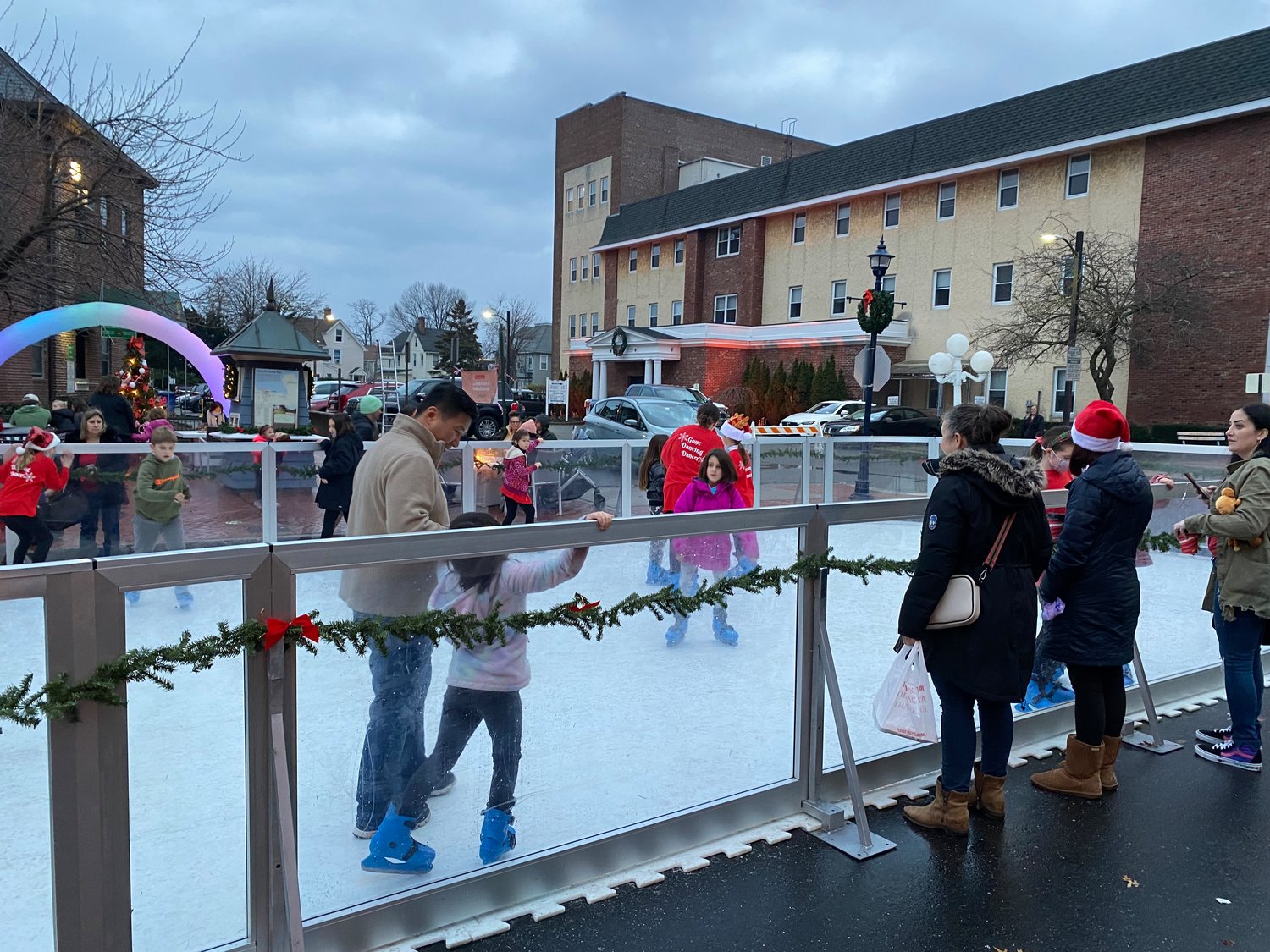The skating rink was a big hit at Oyster Bay’s sixth annual Holiday Market and Tree Lighting.