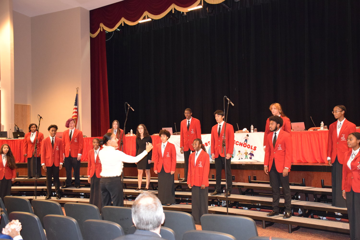The Freeport High School Chorale performed at the Dec. 8 Freeport Board of Education Meeting.