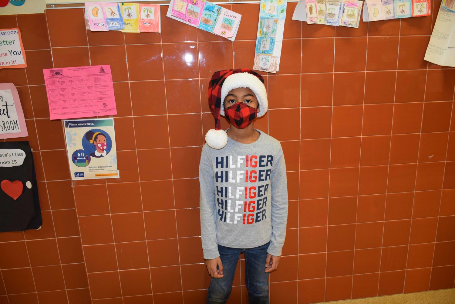 Students at Alden Terrace School dressed in holiday attire for the Dec. 21 event, which was held via Zoom.