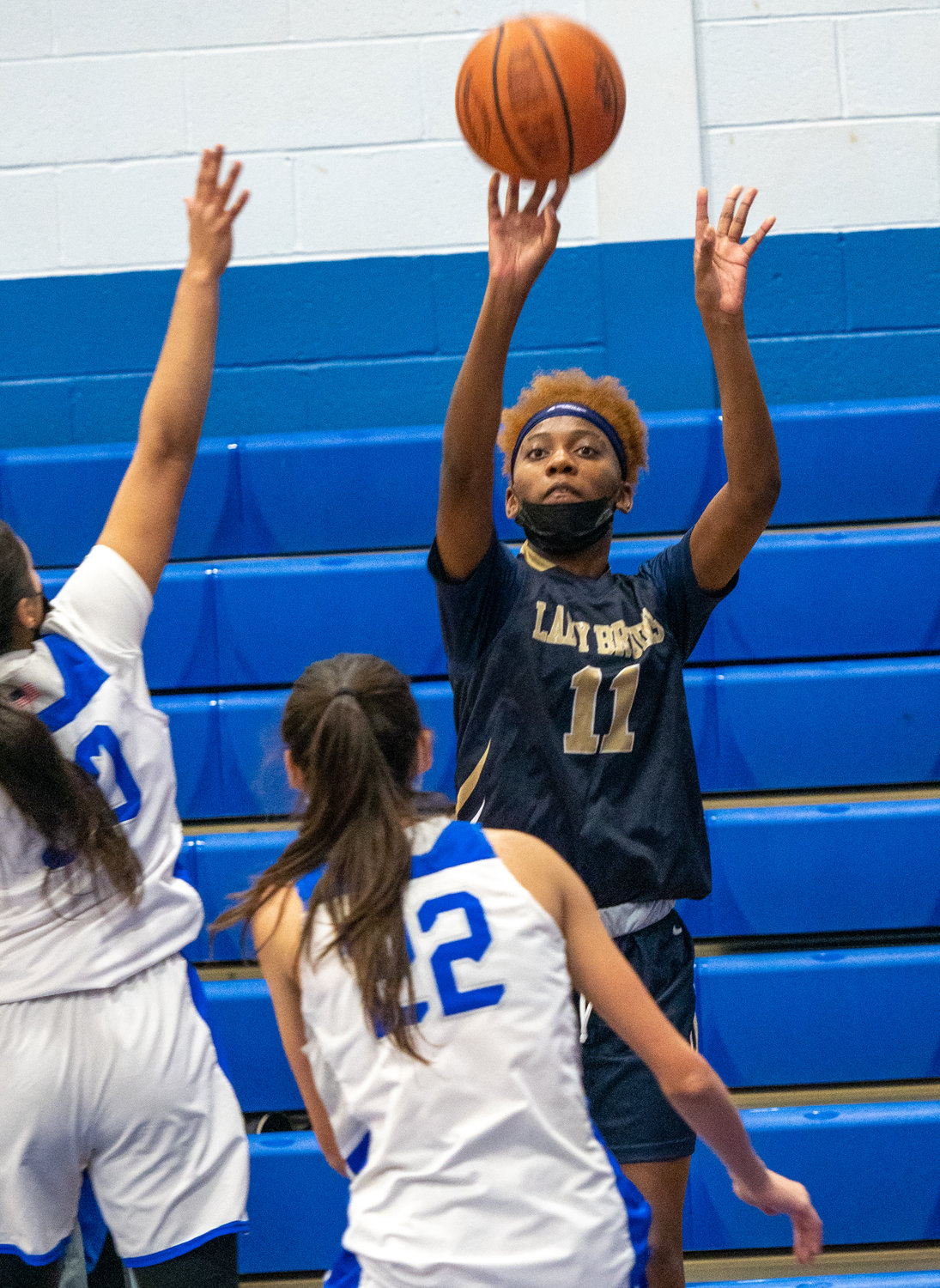 Sophomore Renelle Grannum (8 points) was part of a balanced scoring effort Jan. 4 as Baldwin, in just its second game due to COVID-19 protocols, beat Herricks.