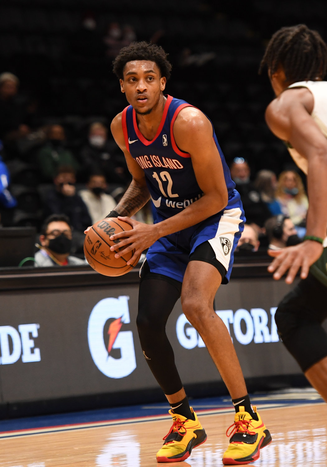 Long Island forward and NBA G League Player of the Week Craig Randall II recorded 21 points in its loss to Wisconsin on Jan. 14.