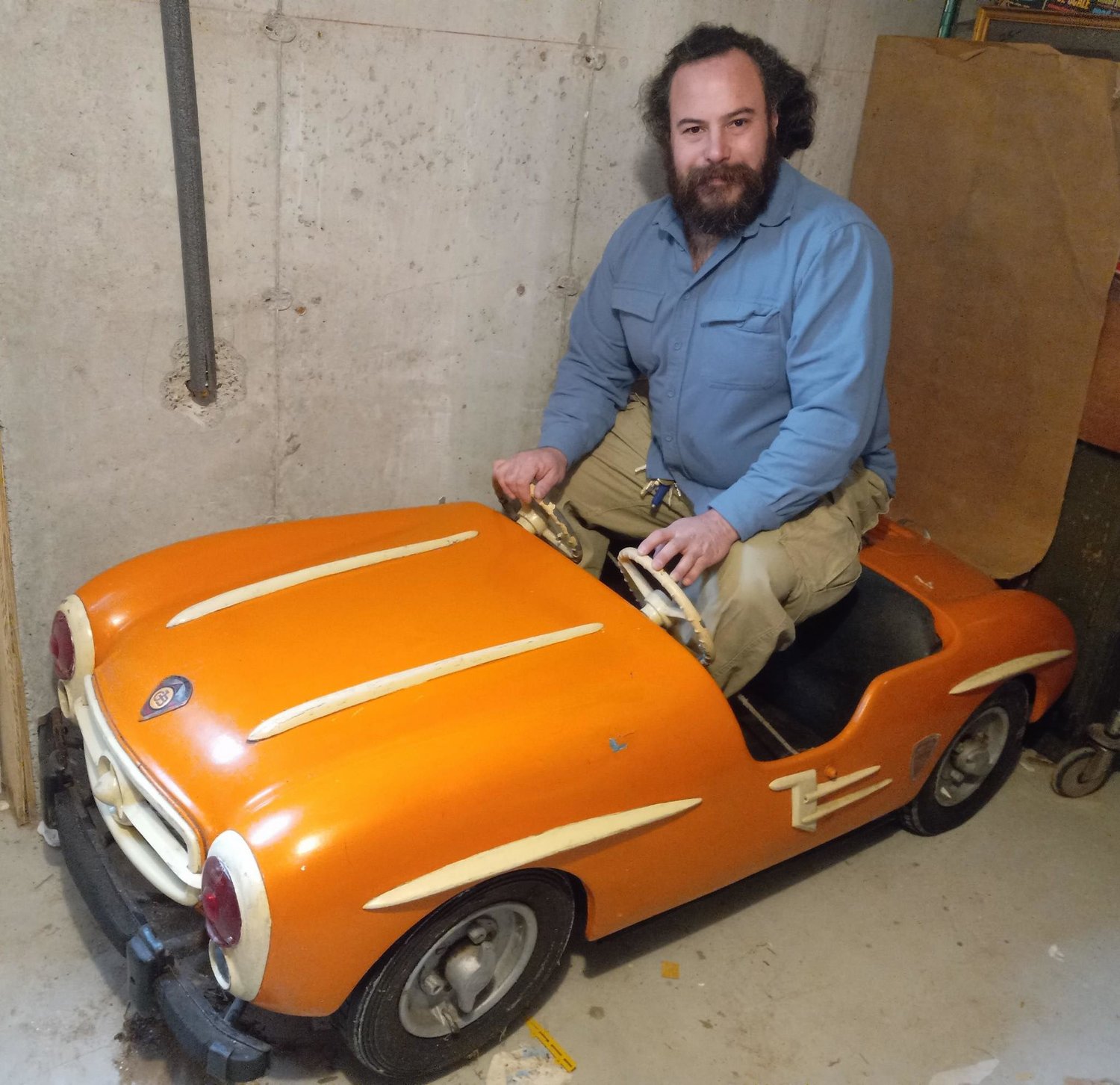 Being a collector himself, Sam Pardo, a co-manager of Hidden Thrift and vendor at Cabinet of Curiosities, owns one of cars from Nunley’s Carousel, among other Baldwin memorabilia.