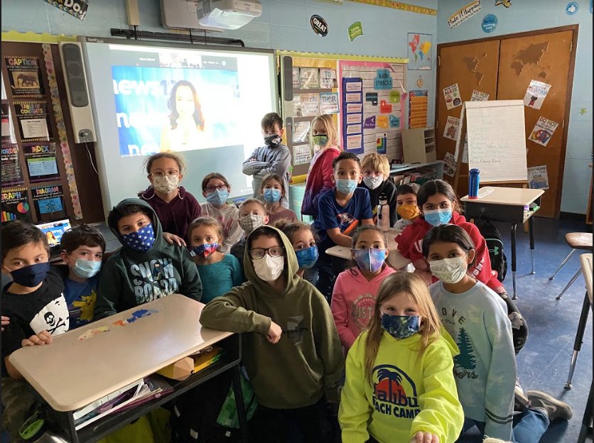 Third grade students in Kaitlyn Vidafar’s class at School #2 video chatted with News 12 meteorologist Meredith Garofalo last Thursday when Garofalo helped teach the students about different weather phenomena.