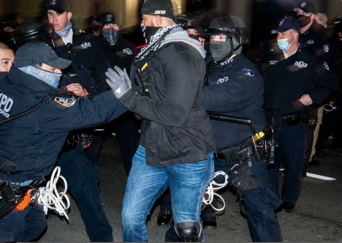 Jonathan Peck, a resident of Elmont, was arrested at a Martin Luther King Jr. Day protest in New York City.