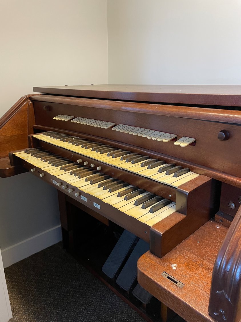 Inside the building is an antique pipe organ that was built in Merrick at the Midmer-Losh Organ Company. It would be part of the proposed museum’s display.