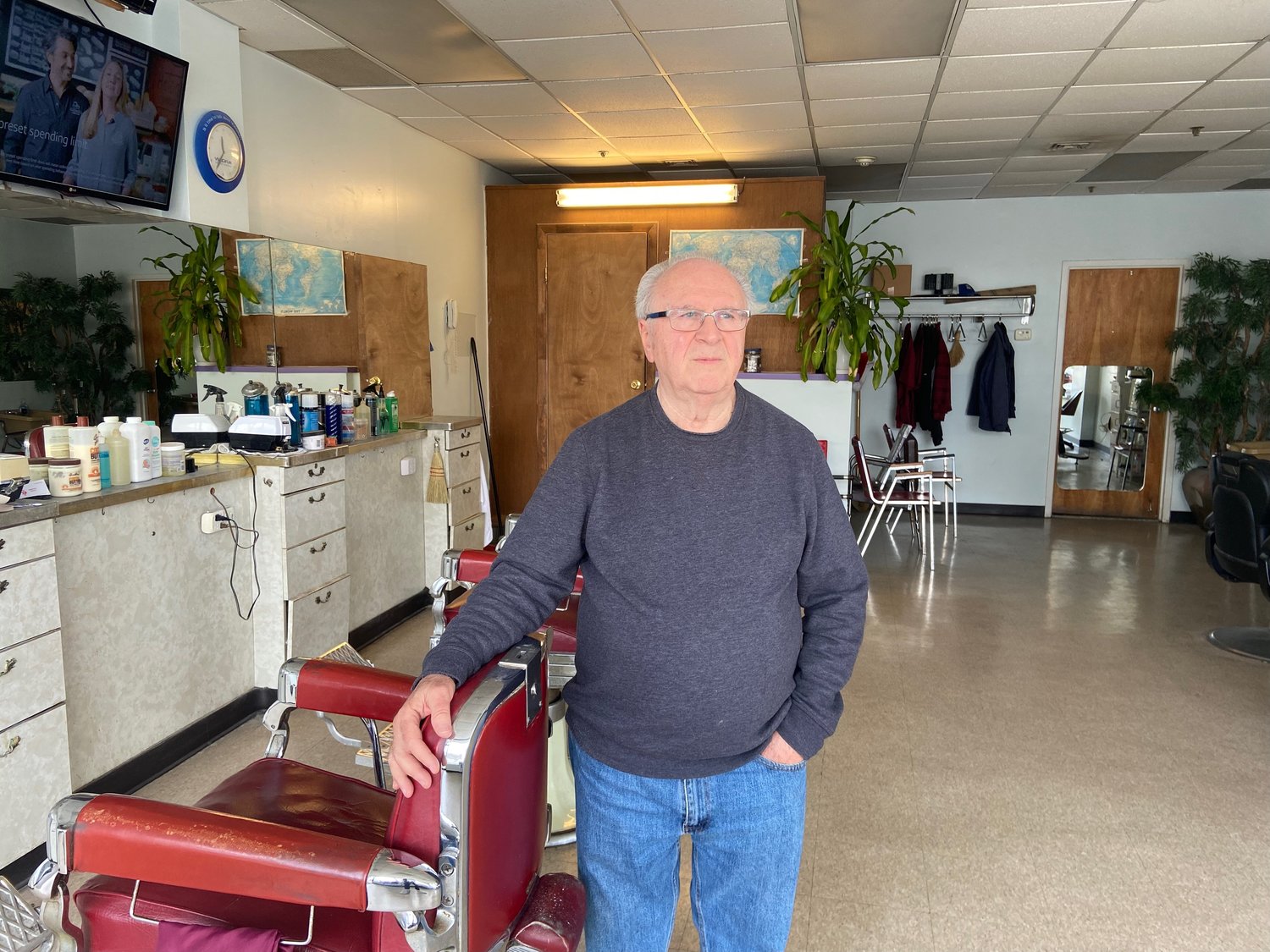 Nick Oricchio, who’s originally from Salerno, Italy, has cut hair in Long Beach for 60 years.
