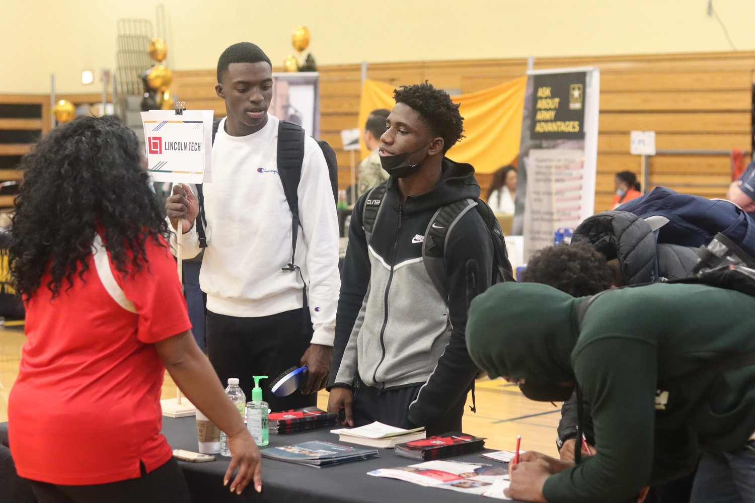 Recruiters from schools like Lincoln Tech, which has campuses across the United States, presented information to Uniondale High School students.