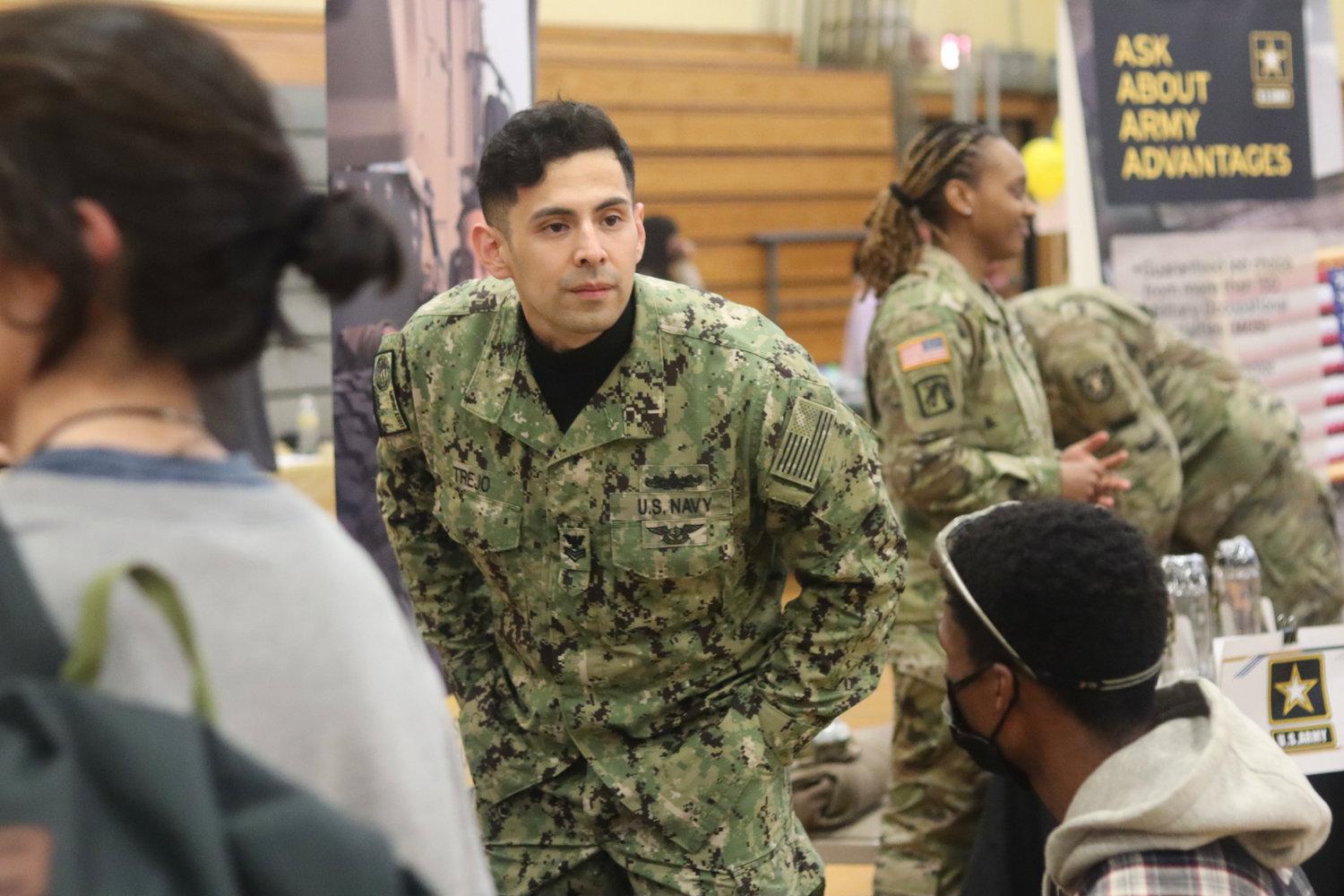 Recruiters explained the options available in military careers.