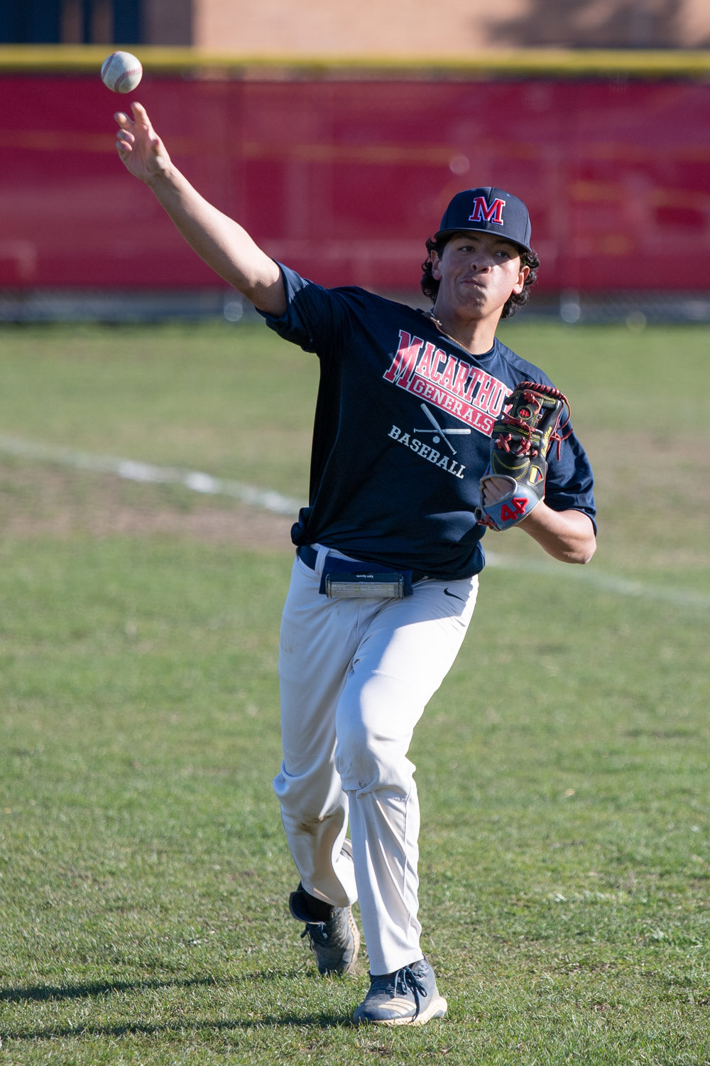 Senior Ryan Castrillon serves as one of the Generals’ starting pitchers and spends two games each week at third base.
