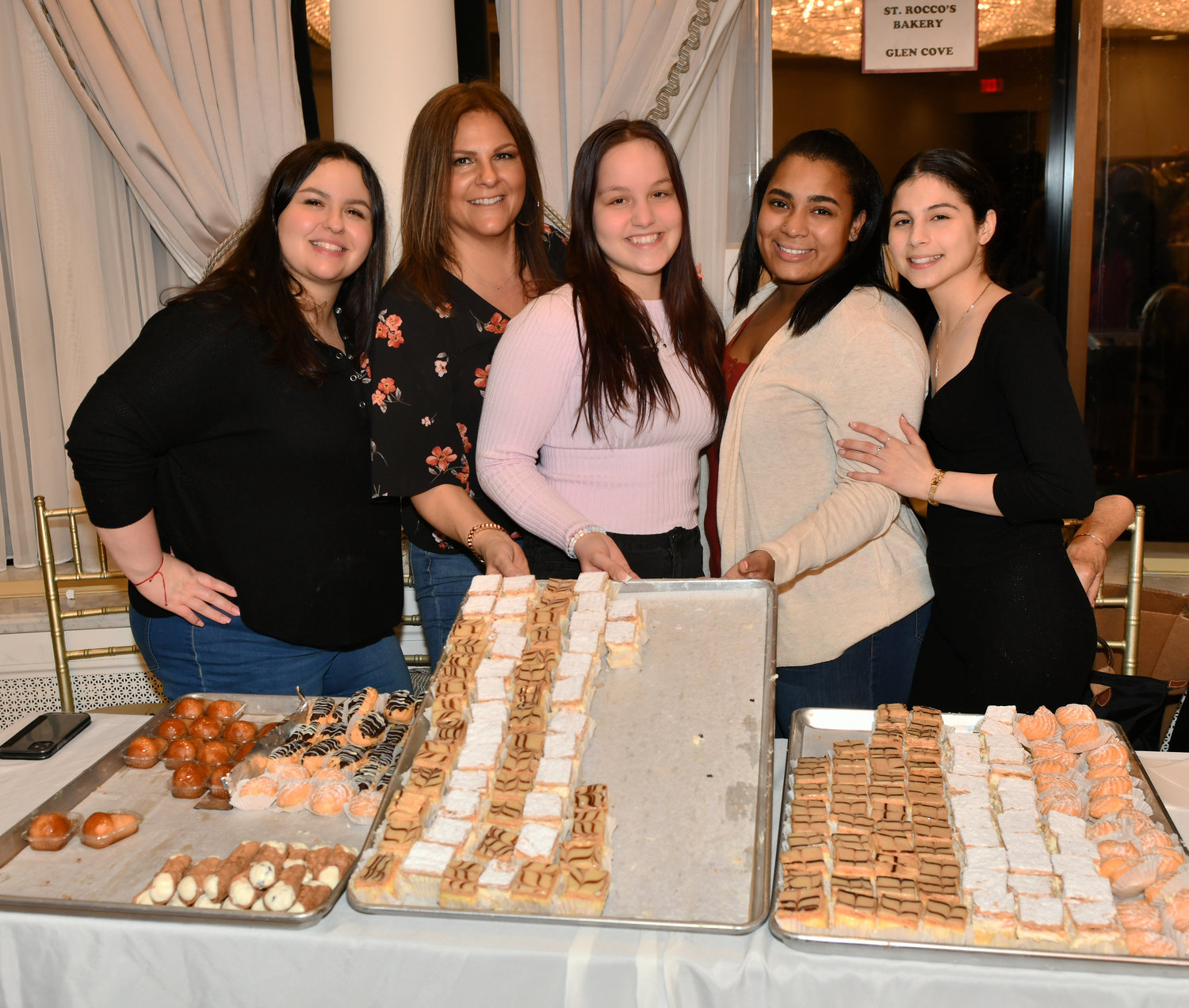The ladies of St. Rocco’s Bakery  displayed their calorie- worthy treats.