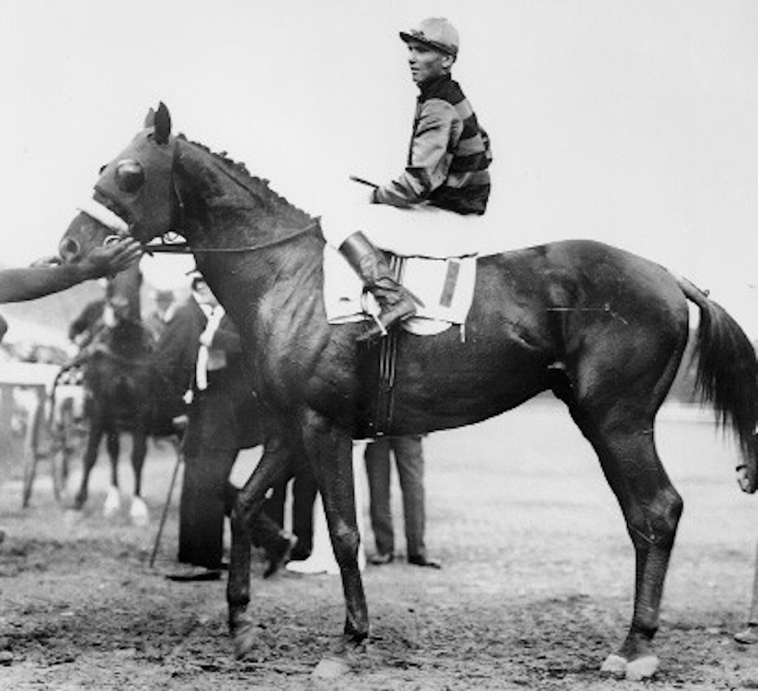 Sir Barton, ridden by jockey Johnny Loftus, won the Kentucky Derby, the Preakness Stakes and the Belmont Stakes in 1919, making him horseracing’s first Triple Crown winner.