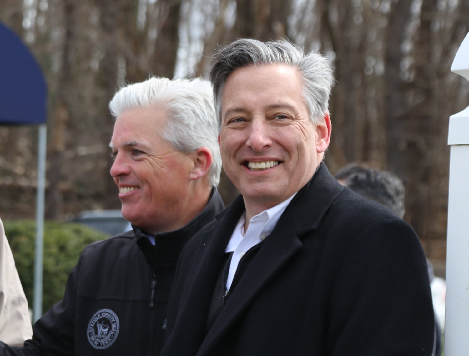 on Kaiman, right, who was North Hempstead Town Supervisor for a decade, seen here with Suffolk County Executive Steve Bellone, is ready to take his ideas and programs to the federal level.