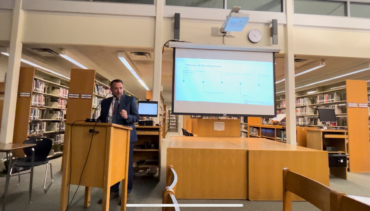 Dr. Chris Zublionis explained to the community that the RtI system ensures the district is able to address, assess and monitor any learning or behavioral problem students may encounter.